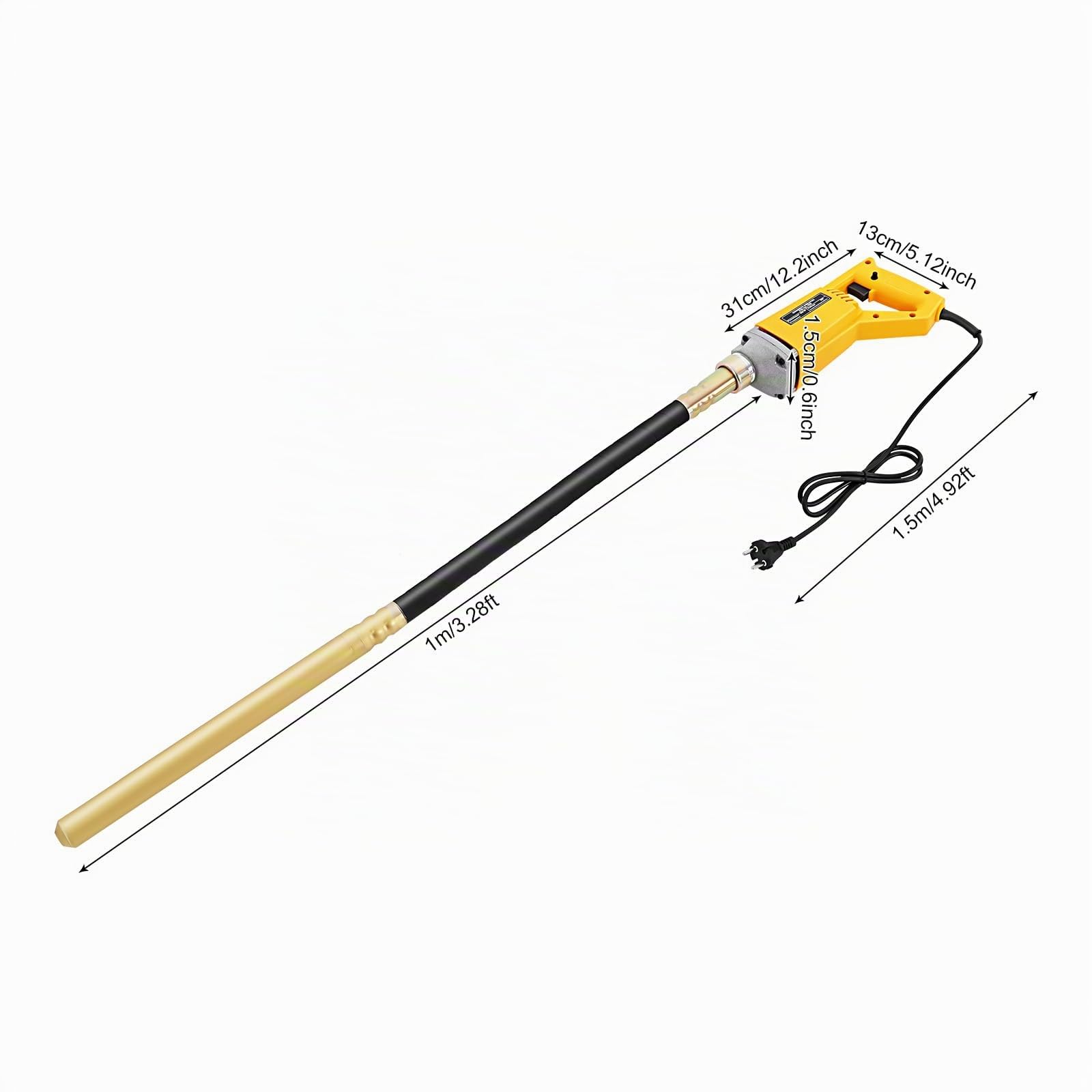 Agitador eléctrico de hormigón, 800 W, botella vibratoria interior, botella vibratoria de 4800 rpm, para la construcción de túneles, puentes, carreteras