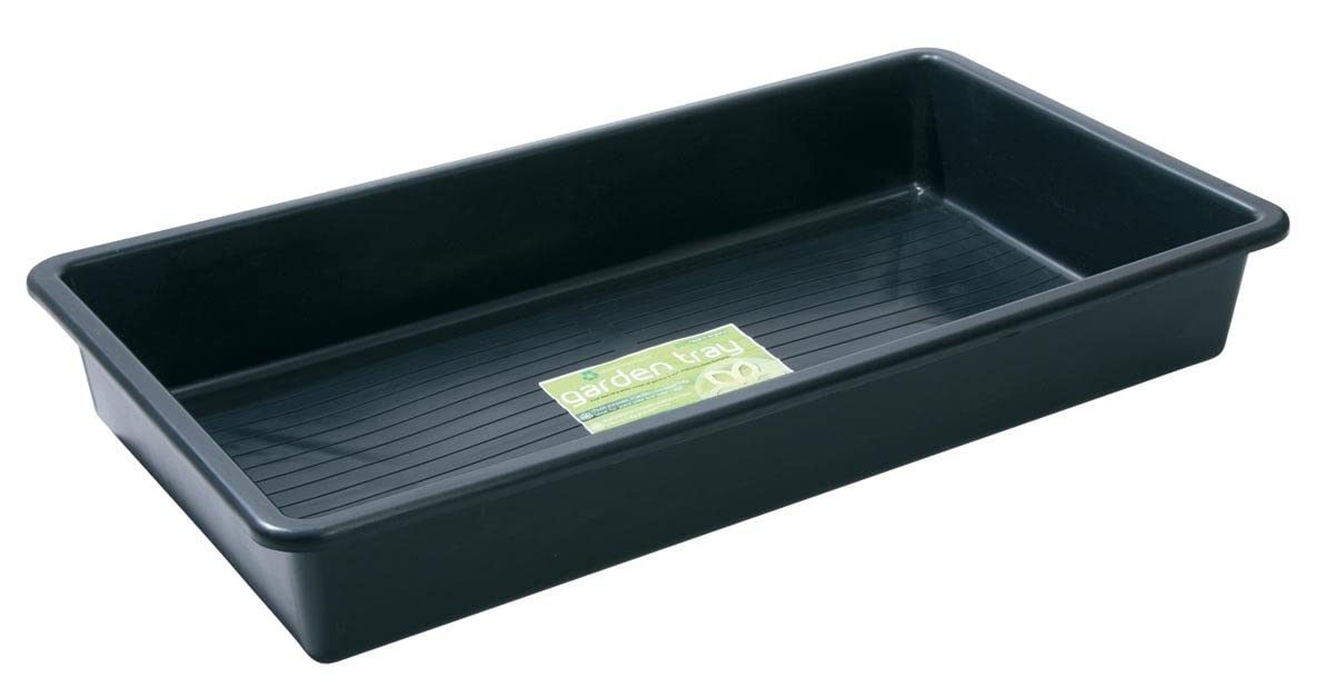 Muddy Hands Black Heavy Duty Rectangle Multi Purpose Plastic Garden Tray - 70 Litre - (Length: 120Cm X Width: 60Cm X Height: 12Cm)