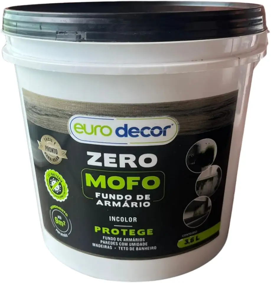 Zero Mofo, Tratamento Anti-Mofo para Armários, Paredes e Tetos com Umidade, Pronto para Uso Linha premium