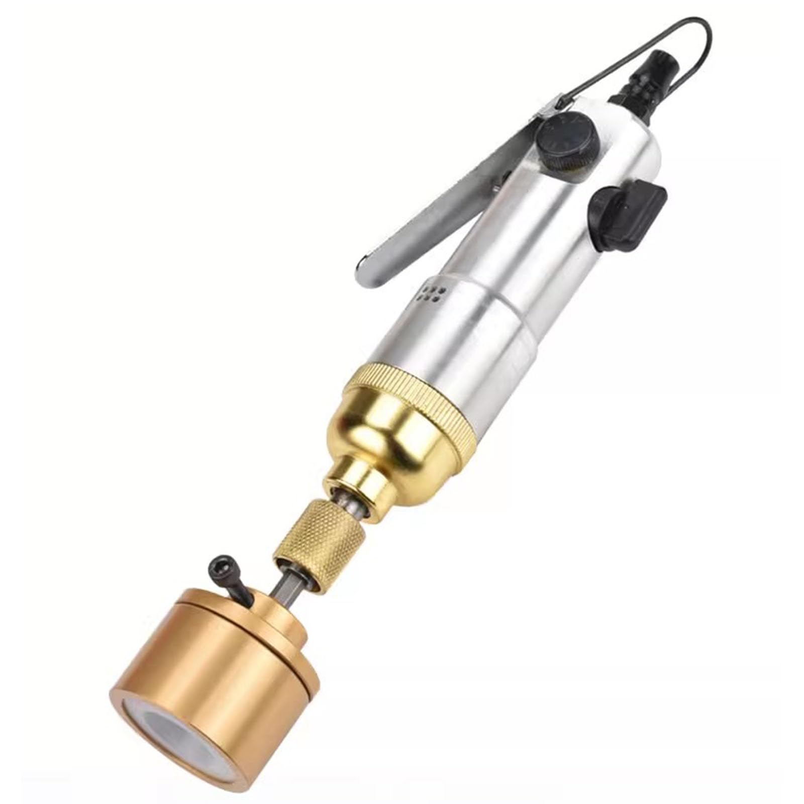 Lazru Pneumatic Capping Machine, Handheld Bottle Screw Capping Machine, Screw Cap Tightener, Adjustable Speed, Plastic Bottle Sealing Tool, For Φ10-50Mm Bottle Cap