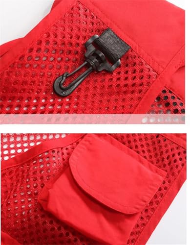 Men's Outdoor Hiking Fishing Vest Breathable Multi-Pocket Work Wear Mesh Reflective Strip Fishing Vest2