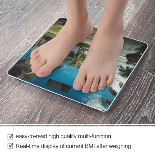 Báscula digital de baño de vidrio templado 400 lb miniatura 5