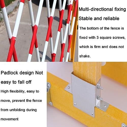 Barricade metallique extensible 1,5 x 3 m rouge pour securite