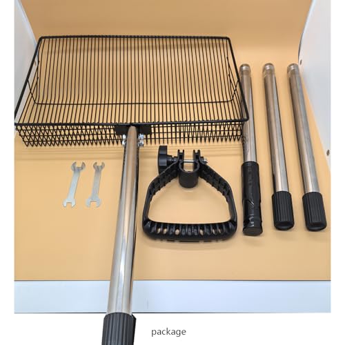 Image of 15 inch Large chicken scooper sifting shovel adjustable long handle Metal Poop Scoop for sand