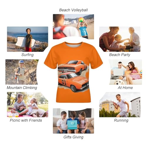 Kids Crewneck Tees Short Sleeve T Shirt for Hazzard Dukes T Shirt,Hip Hop Summer Tshirts3