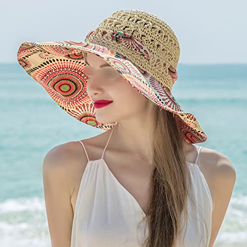 Sombrero de Playa Bohemio con Ala Ancha y Lazo miniatura 6