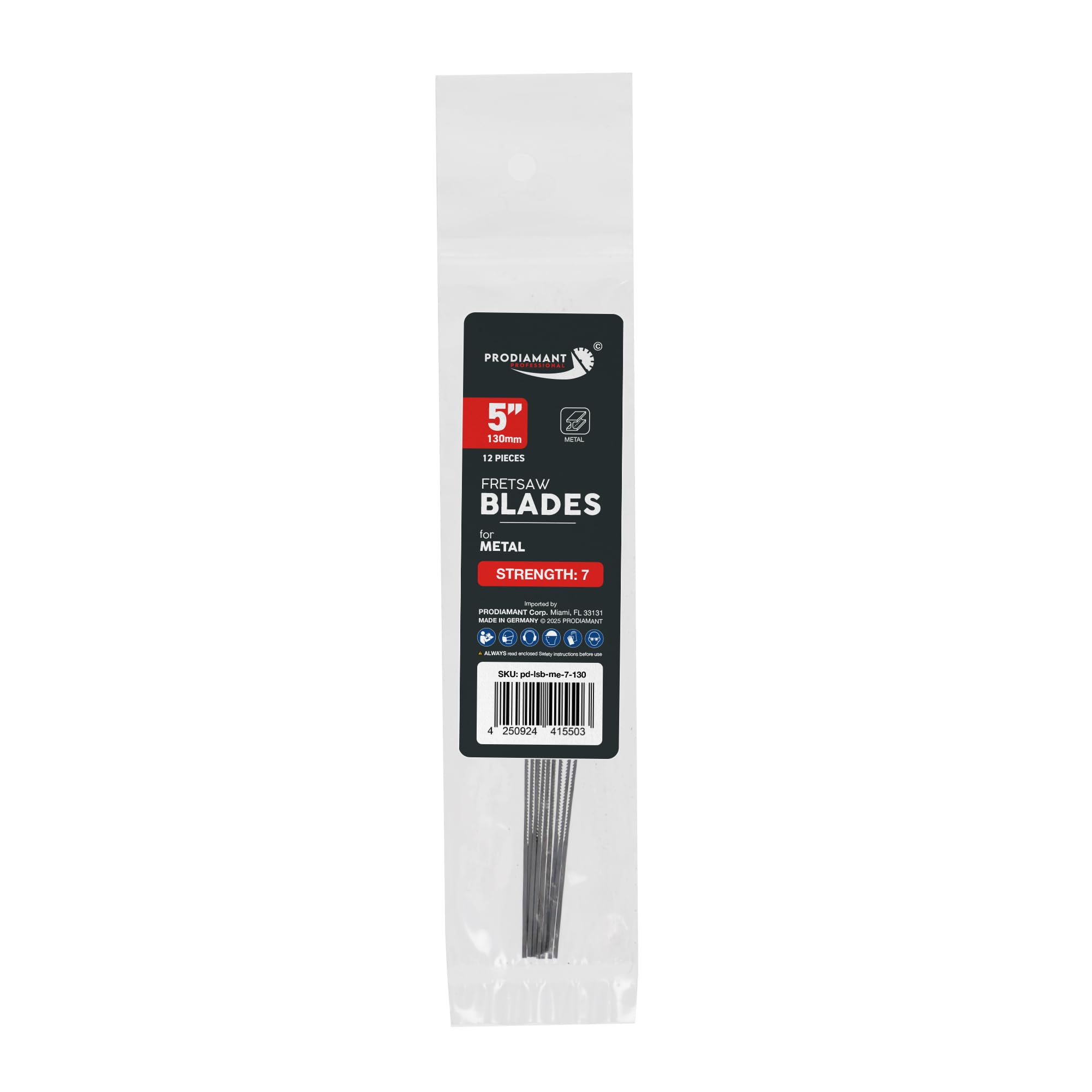 PRODIAMANT Laubsägeblatt 12 Stück 130mm Made in Germany