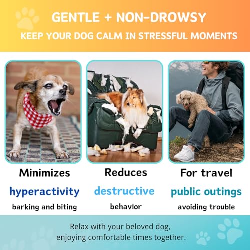 Carmelie Calming Treats for Dogs - 200 Count Calming Dog Treats -Alternative Calming Chews for Dog Reduce Stress, Fear, Separation Anxiety - Natural Valerian Root, L-Tryptophan - Chicken Flavor - Image 6