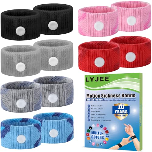 Image of Motion Sickness Bracelets for Adults and Kids Motion Sickness Bands Nausea Relief for Pregnant Women Acupressure Nausea Relief for Car, Sea, Air Sickness