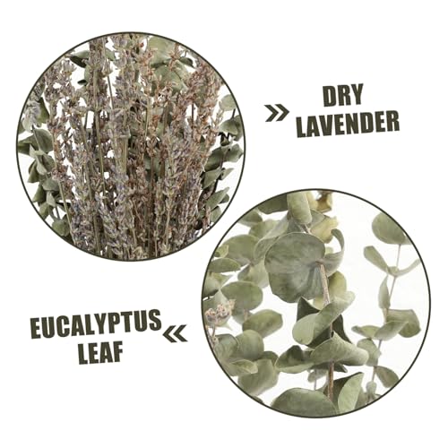 Ramo de hojas de eucalipto y lavanda seca para decoración miniatura 4