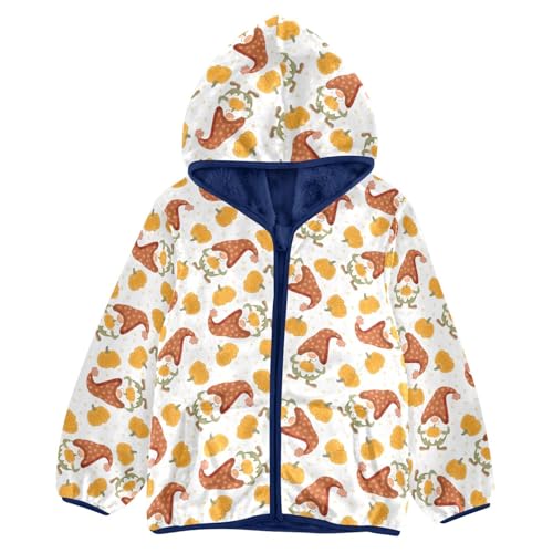 Funny Gnomes Girls Fleece Jacket Girls Fall Jacket Girls Zip Up Hoodie Girls Sherpa Jacket 2-10T