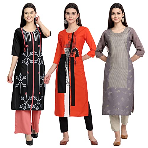 Image of Women's Crepe Straight Kurta