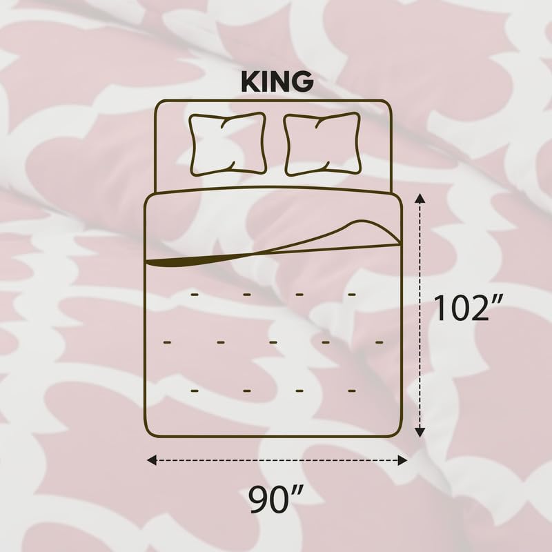 Image of Utopia Bedding 3 Pc King Comforter Set, Printed Comforter, Red