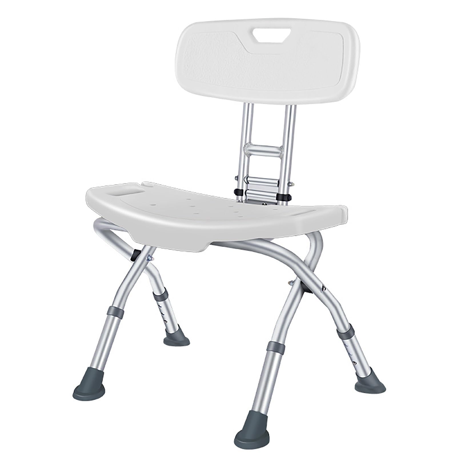 TsoLay Silla De Ducha, Taburete De Ducha con 8 Alturas Ajustables, Silla De Ducha Sin Herramientas para Personas Mayores, Diseño Plegable, Fácil De Limpiar, Adecuado para Personas Mayores