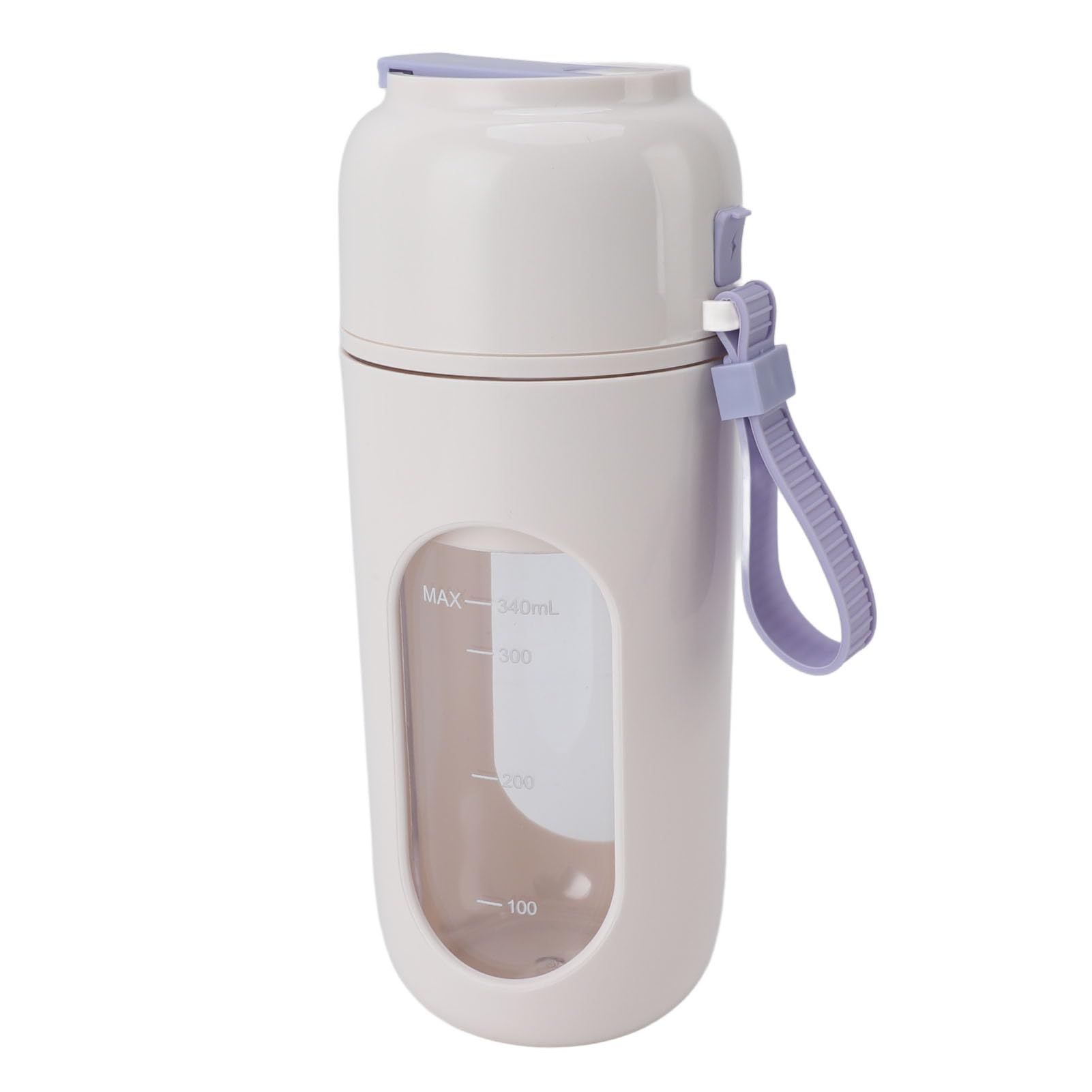 Jiawu Mélangeur Portable 340ml, Mini Mélangeur étanche avec 12 Lames en Acier, de Smoothie Rechargeable par USB pour Voyage et Maison (PURPLE)