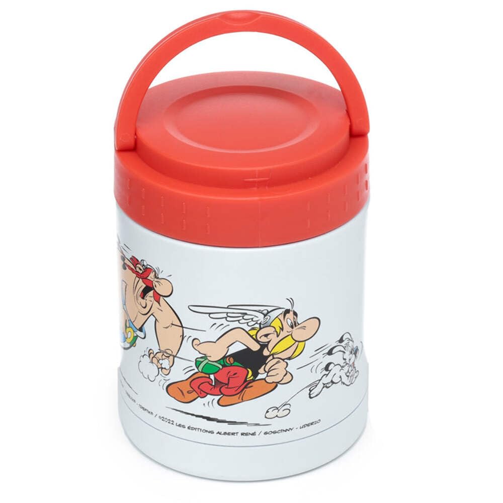 Puckator Multicolor Lpot20b Asterix & Obelix Reusable Stainless Hot & Cold Thermal Insulated Lunch Pot/Snack Pot 400Ml