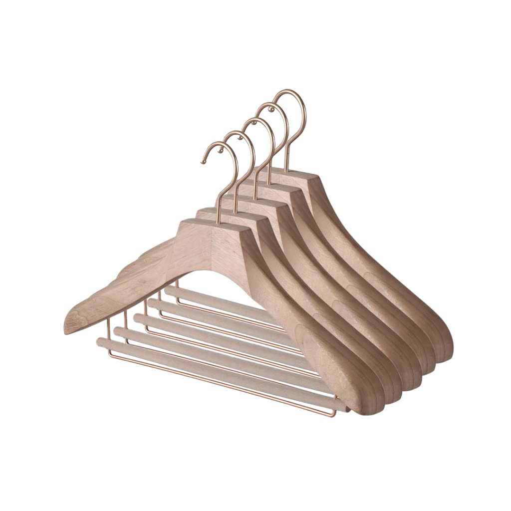 HCZKIUJY coat hangers,clothes hangers,hanger, Wooden Coat 5 Pack Durable Clothes Hanger Smooth Suit Premium For Clothes Clothes Hangers