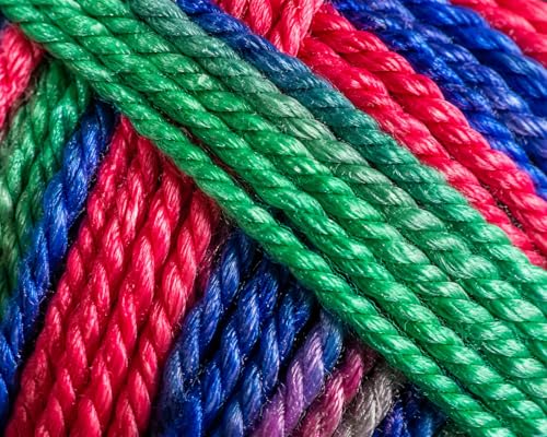 Image of Multicolor Wool Oon Yarn Ball (Pink, Green & Blue Mix) | Soft Knitting & Crochet Yarn for DIY Crafts, Sweaters, Home Decor & Handmade Projects