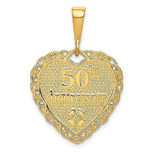 Roy Rose Jewelry 14K Yellow Gold 50th Anniversary Charm