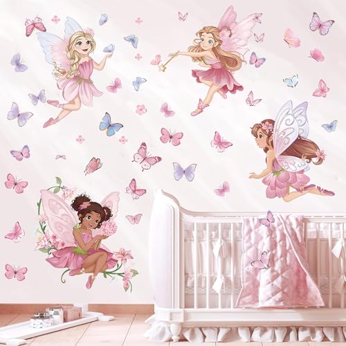 Vinilo decorativo hada para dormitorio de niñas miniatura 3