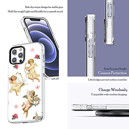 Clear Case Compatible With Iphone 13 Pro Max 6.7 Inch,Cute Lovely Cupid Love Angel Floral Cloud Stylish Girls Women Soft Shockproof Protective Case For Iphone 13 Pro Max #TOP1