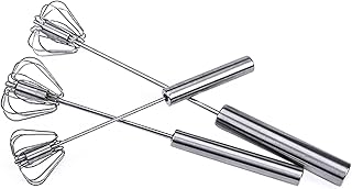 SPFCJL Fouet Oeuf semiautanomatique Acier Inoxydable mixeur mixeur Oeuf Batteur créatif Manuel crème Restaurant Maison (Color : Medium 30 6cm)