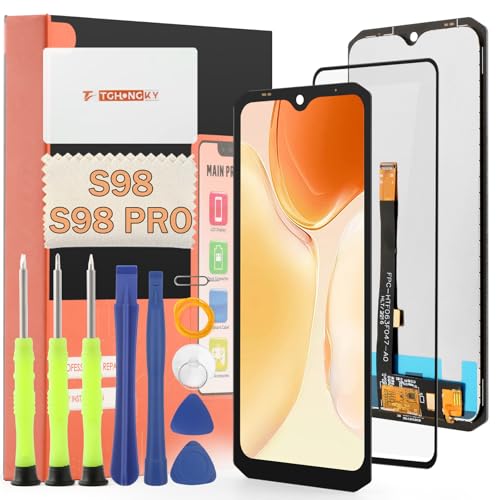 TGHongKy Pantalla Táctil LCD para Doogee S98 Pantalla Reemplazo para Doogee S98 Pro Pantalla Táctil Digitalizador Asamblea con Herramientas de Reparación - [Negro]