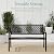 Best Choice Products Outdoor Bench 2-Person Metal Steel Benches Furniture for Garden, Patio, Porch, Entryway w/Geometric Backrest, 790lb Capacity – Black