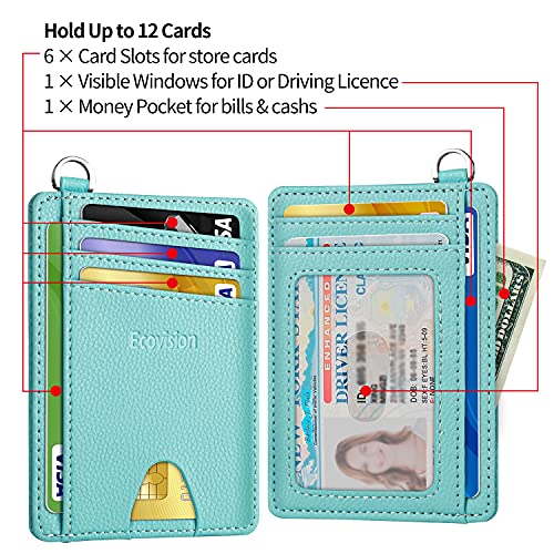Slim Minimalist Front Pocket Wallet, Ecovision Rfid Blocking Credit Card Holder Wallet With Detachable D-Shackle For Men Women #TOP4