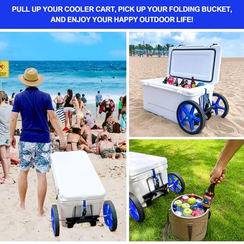 Zlsztmi Upgraded Cooler Wheel Kit For Yeti/Rtic/Igloo Coolers Wheel Spacing Up To19.8 Inches -12 In Wheels Height Adjustable Cart Base For Ice Chest thumb #5