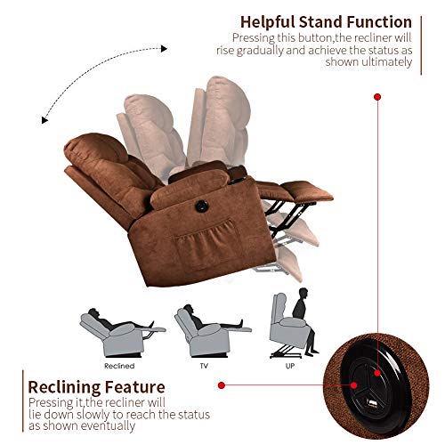 Buy Power Lift Recliner Chair with Massage and Heat, Electric Recliners