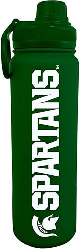 Campus Colors NCAA Botella de agua de acero inoxidable  Tapa giratoria  24 oz  Clip de transporte  Mantiene tus bebidas calientes o frías durante