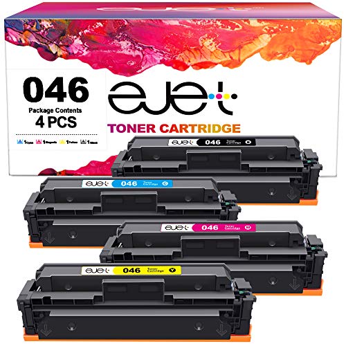 ejet mf733cdw Toner Compatible 046h Toner Cartridge Replacement for Canon 046 CRG-046 Toner for Canon ImageCLASS MF733Cdw MF731Cdw MF735Cdw LBP654Cdw Printer Tray,4 Pack(Black, Cyan, Magenta, Yellow)