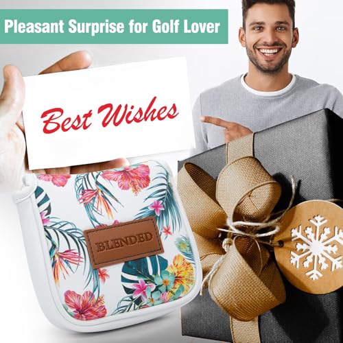 Golf Putter Covers Mallet Putter Headcover Leather Golf Club Covers with Magnetic Closure Putter Head Covers for Most Brand