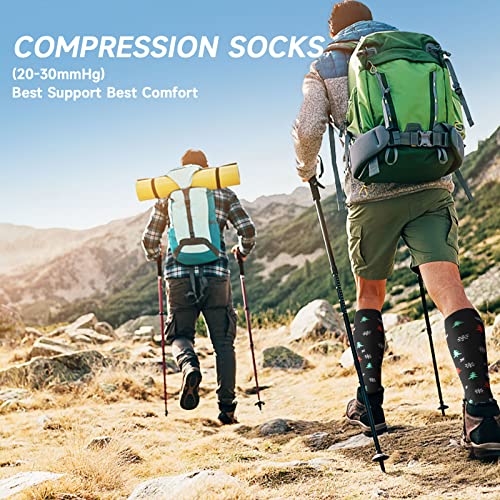Image of bropite Compression Socks 20-30 mmHg, 6 Pairs Knee-High for Running, Nurse&Travel