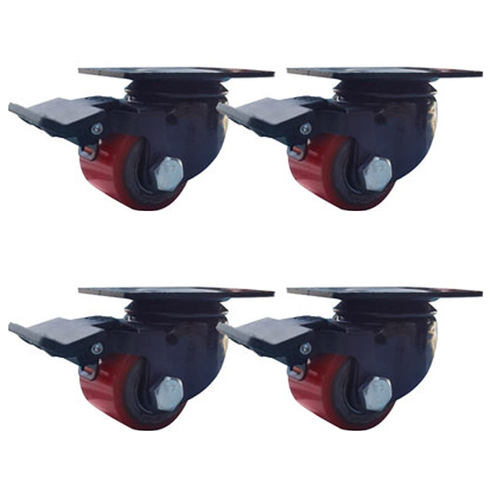 Zguouzantye Red 4 Heavy Load Caster Wheels 50Mm For Industrial