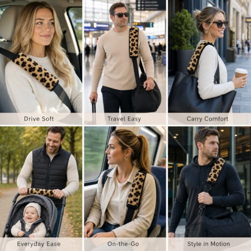 Image of 6 Pieces Car Seat Strap Pads Covers for Baby Kids, Carseat Strap Covers Shoulder Pads, Soft Seat Belt Cover for Infant Stroller Safety Belt Cushion, 2.4 x 5.7 Inches (Multicolor)