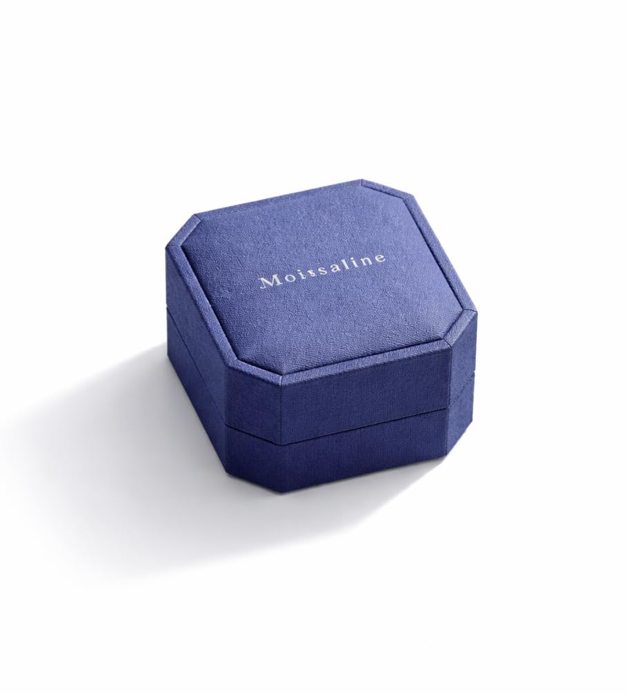 Vergoldete Creolen, Moissanit Diamant 925 Sterlingsilber, Huggie Ohrringe Brillantschliff hypoallergen Silberstift inkl. Geschenkbox & GRA Zertifikat, Damen