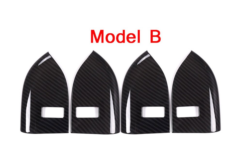 4 szt. włókno węglowe ABS plastik zabezpieczenie przed dziećmi osłona ramy wykończenia akcesoria samochodowe do RR Sport 2014-2017 (model B)