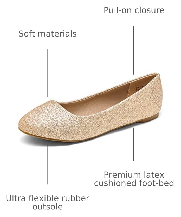 Image of DREAM PAIRS Women's Sole-Simple Ballerina Walking Flats Shoes