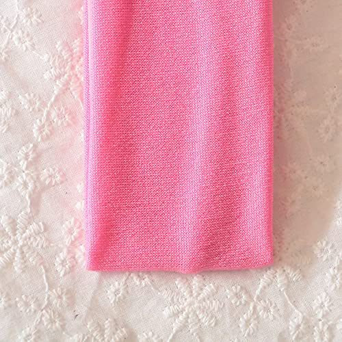 Image of Sport Yoga Headbands,Pack of 14,Fashion Soft Elastic Polyester Sweatband Yoga Stretchy Headband for Women Man Girl (Dark Pink)