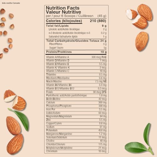 Else Kids Nutritional Shake Mix - Plant Based, Dairy Free Toddler Nutritional Drink Powder for Ages 2-12 - Kids Protein Powder w/Amino Acids & 25+ Vitamins, Clean Label Purity Certified (Vanilla) - Image 3