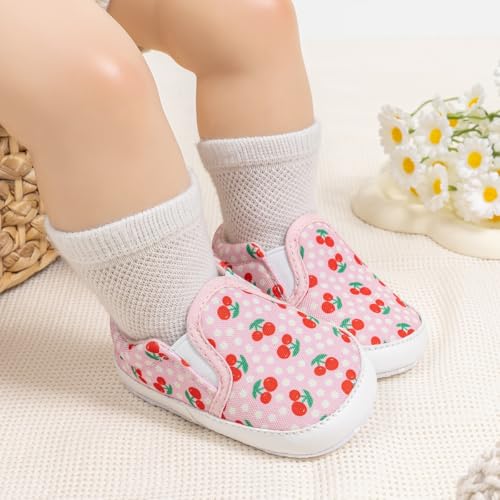 Image of Infant Baby Boys Girls Canvas Sneaker Toddler Slip On Anti Skid Newborn First Walkers Candy Shoes for 0-18 Months