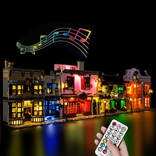 Hosdiy Fernbedienung Sound Beleuchtung Set für (Winkelgasse) Modell, Led Licht Beleuchtungsset Kompatibel mit Lego 75978…
