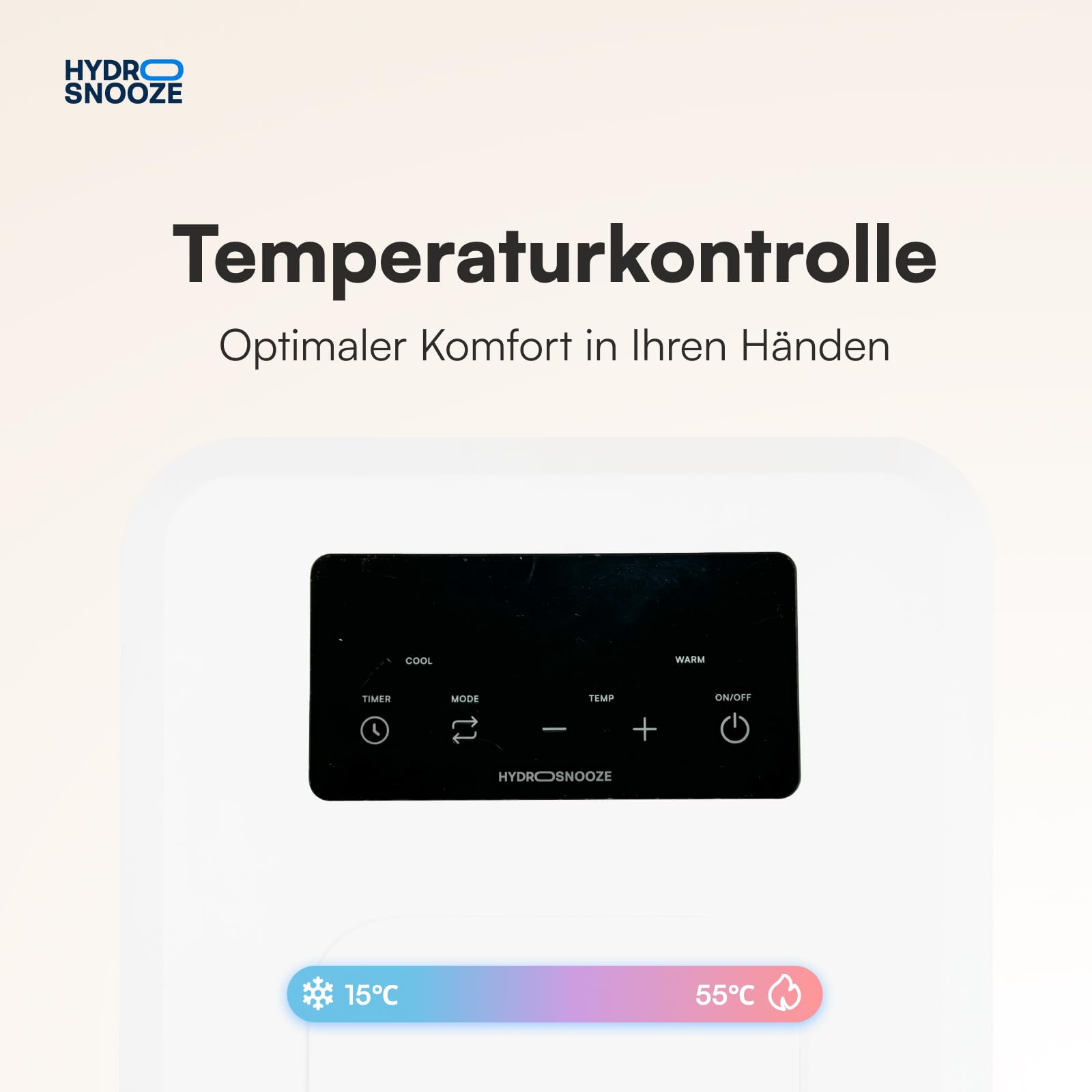 Hydro Snooze Wasser-Kühl- und Heizmatratzenauflage, Matratze Kühlung Bett-Pad für Nachtschweiß, ideal für heiße Schläfer, 15℃-55℃, Komfort für alle Jahreszeiten, 180cm x 200 cm Super King