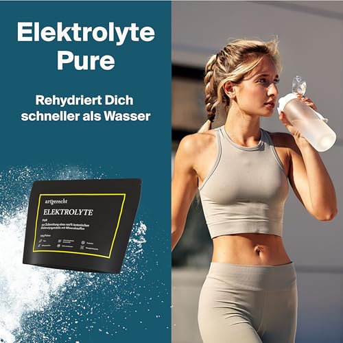 Elektrolytpulver PUR Sodium Enriched 279 g / 30 Portionen | Für Hydration, Regeneration & Muskelfunktion | Isotonisch mit Natrium, Kalium, Magnesium, Calcium & Chlorid | zuckerfrei, vegan, pur