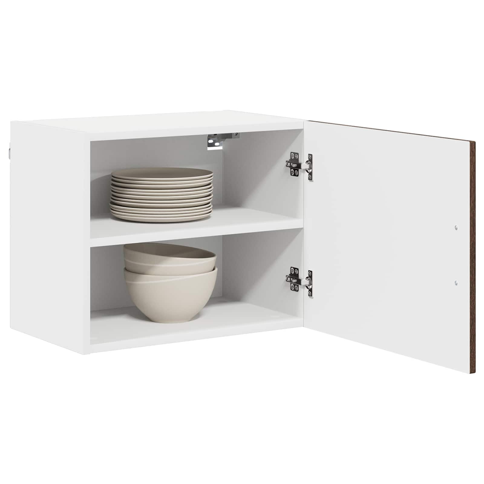 Drewniana wielowarstwowa szafka kuchenna 50 x 31 x 40 cm | 1 drzwi, 2 półki, pojemność 60 kg, wymagany montaż, do nowoczesnej kuchni