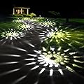 GIGALUMI 12 Pack Solar Light Outdoor Waterproof, Cool White Pathway Lights Solar Powered, Landscape Lighting, Garden Lights for Decor, Patio, Garden, Yard, Pathways, Walkway