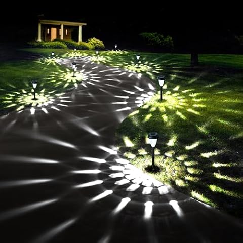 GIGALUMI 12Pack Solar Powered Pathway Lights Cover