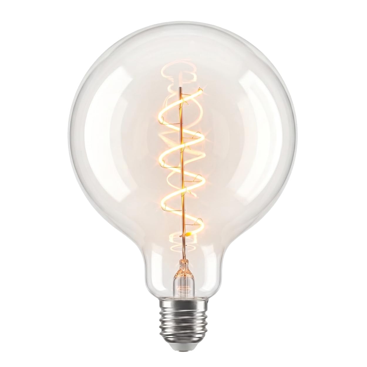 HOFSTEIN E27 LED Warmweiss Glühbirne 10er Set Dimmbar, 6 Watt Vintage Kugel groß Leuchtmittel mit Filament Klar 2700 Kelvin 350 Lumen für für Wohnzimmer, Schlafzimmer Esstisch und Gastronomie, G125